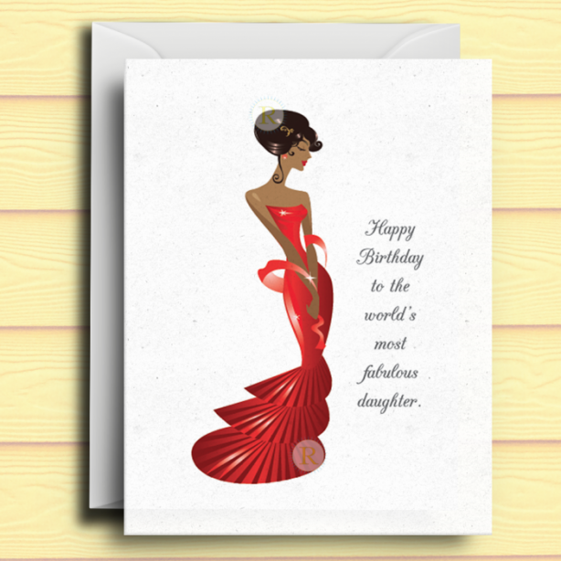 Black Woman Birthday Card G
